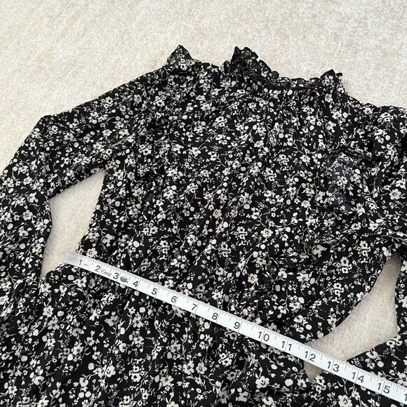 Inspired Hearts Boho Floral Ruffle Long Sleeve Summer Dress M - Picture 6 of 10